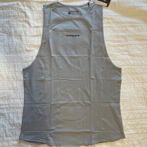 Alphalete Men's PERFORMANCE FIT Light Grey Cutoff Tank - Large